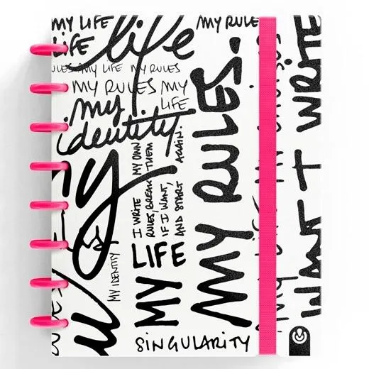 Carchivo Cuaderno Ingeniox Edit My Life A5 80H 100Gr Rayas Rosa Neón