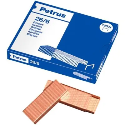 Petrus Grapas 26/6 Caja de 1000 Unidades Cobreadas