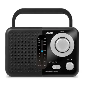 SPC Valdi Radio Portátil Analógica FM/AM 0.8W con Asa de Transporte y Antena Telescópica