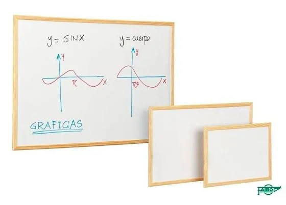 Faibo Pizarra Blanca Económica 30X40Cm Marco De Madera