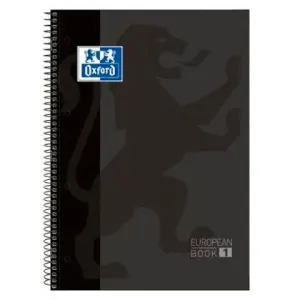 Oxford Cuaderno Classic Europeanbook 1 Write & Erase 80H A4+ Microperforado T/Extradura Negro
