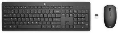HP 235 Combo Teclado y Ratón Inalámbricos 2.4GHz, Ratón Óptico 1600 DPI, Negro