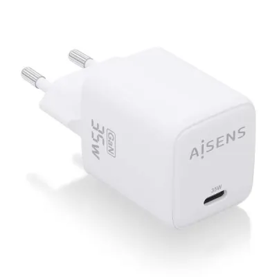Aisens Cargador Gan 35W USB-C PD 3.0 QC 4.0 Color Blanco