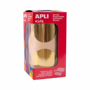 Apli Gomets Redondos 45mm Rollo Dorado