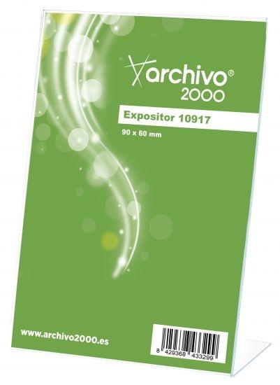 Archivo 2000 Expositor Sobremesa En Forma De L Vertical 90X60X30 Mm