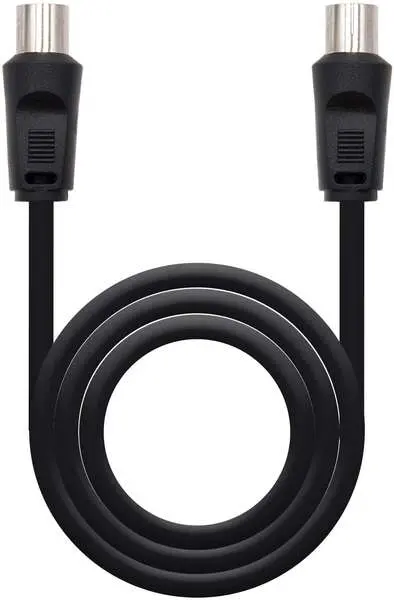 Nanocable Cable De Antena Tv 75 Ohm Macho/Hembra 1.80M - Color Negro