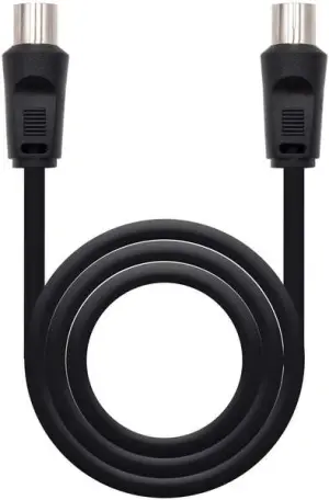 Nanocable Cable de Antena TV 75 Ohm Macho/Hembra 1.80m Negro