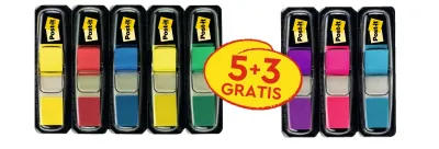 Post-it Index Pack de 8 Dispensadores con 35 Marcadores Reposicionables Colores Surtidos