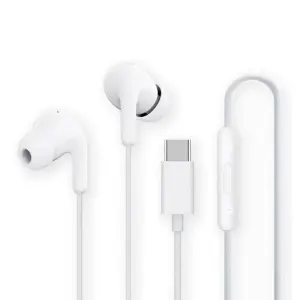 Xiaomi Mi Dual Driver Earphones USB-C con Micrófono, Resistencia IPX4, Color Blanco