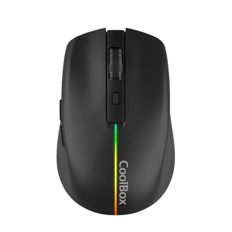 Coolbox W01 Raton Gaming Inalambrico 1600dpi - 6 Botones - Iluminacion RGB - Color Negro