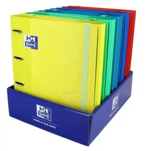 Oxford Carpeta Anillas 4x35 Europeanbinder Touch A4+ con Recambio 100 Hojas 90gr 5x5 Surtidos