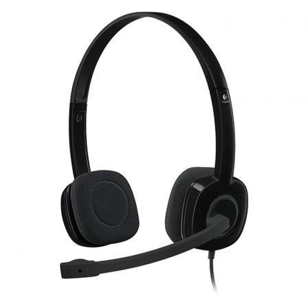 Logitech Auriculares Micrófono C/ Cable Jack 3.5Mm H151 Negro