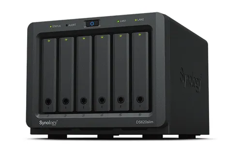 Synology DiskStation DS620SLIM NAS, Intel Celeron J3355, 2 GB DDR3L, Negro