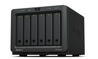 Synology DiskStation DS620SLIM NAS, Intel Celeron J3355, 2 GB DDR3L, Negro