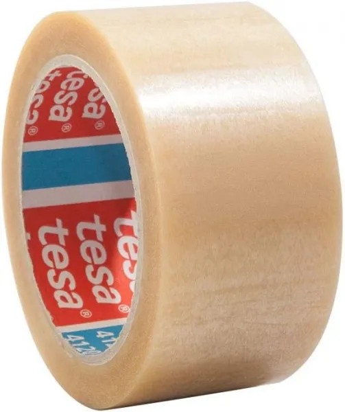 Tesa 4120 Precinto De Embalar Standard 50Mm X 66 Metros - Fabricado En Pvc - Adhesivo De Caucho Natural - Transparente