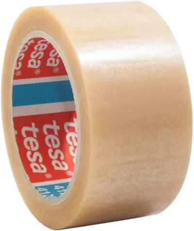 Tesa 4120 Precinto De Embalar PVC 50mm x 66m Adhesivo De Caucho Natural