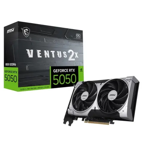 MSI NVIDIA RTX 5050 8GB VENTUS 2X OC DDR6 Tarjeta Gráfica