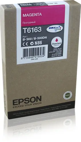 Epson T6163 Magenta Cartucho De Tinta Pigmentada Generico - Reemplaza C13T616300