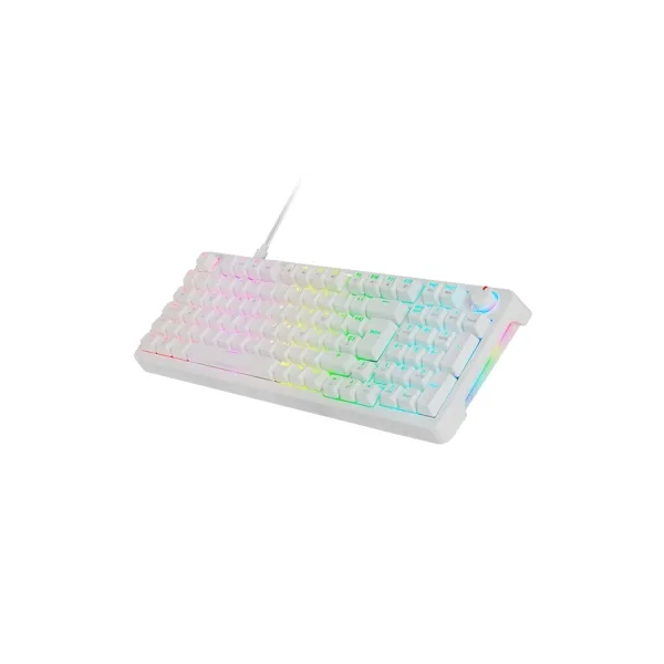 Mars Gaming Teclado Mecánico MKPROWYES RGB Silent Switch Blanco con Rueda de Control