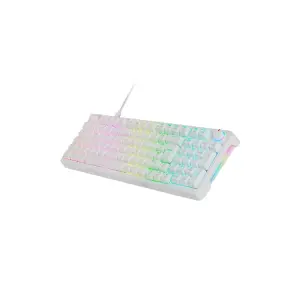 Mars Gaming Teclado Mecánico MKPROWYES RGB Silent Switch Blanco con Rueda de Control