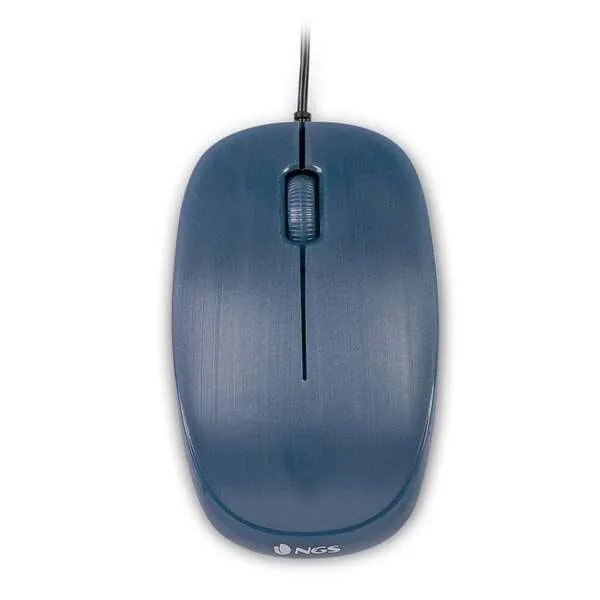 NGS Mouse Óptico con Cable Flame Blue - Precisión y Estilo