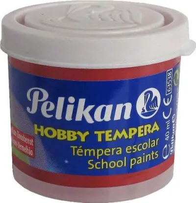 Pelikan Tempera Escolar 40ml Color Bermellón - Ideal para Actividades Escolares