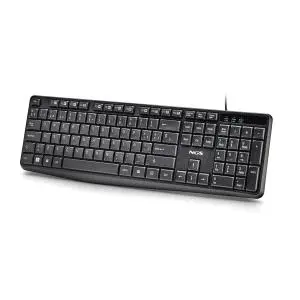 NGS Teclado Funky V4 USB-A 104 Teclas Silenciosas Resistente a Derrames Negro