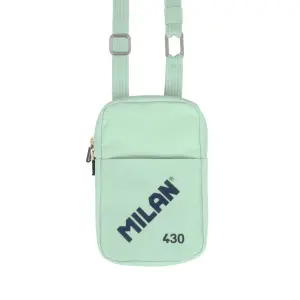 Milan Bolso Pequeño Bandolera Verde 19x2.3x12.8cm con Cierre de Cremallera