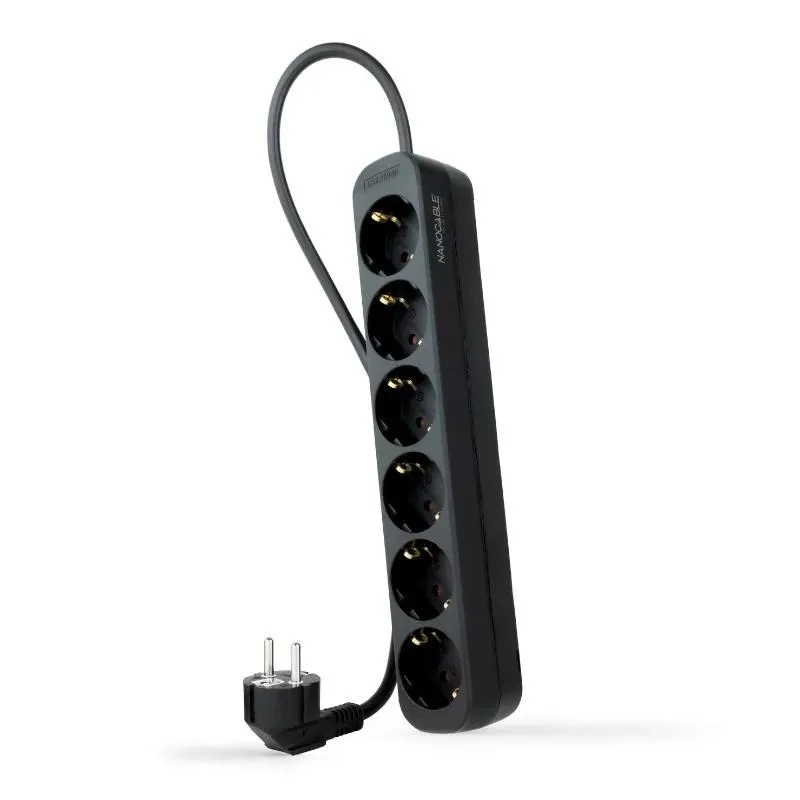 Nanocable Regleta De Enchufes 6 Tomas 1.4 M Negro