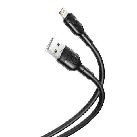 XO Cable Lightning 1 Metro - Carga y Transmisión de Datos 5V 2.1A - Silicona Suave Negro