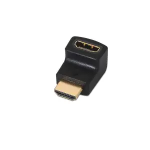 Aisens Adaptador HDMI Acodado A Hembra-A Macho Negro para Espacios Reducidos