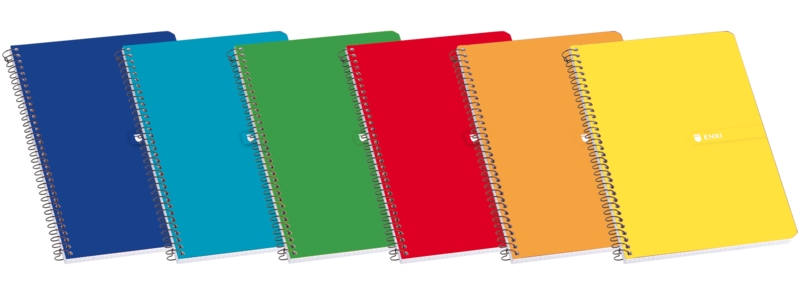 Enri Fº Tapa Dura Cuaderno Espiral Liso 80 Hojas Surtido - Tapa Dura Resistente - Cuaderno Con Espiral Para Mayor Comodidad - 80 Hojas Lisas Para Escribir Sin Problemas - Colores Surtidos