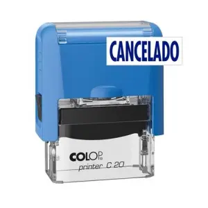 Colop Sello Printer C20 Formula Cancelado Almohadilla E/20 14x38mm Azul