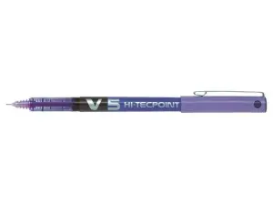 Pilot Bolígrafo V5 Hi-Tecpoint Rollerball 0.5mm Punta Fina Color Violeta