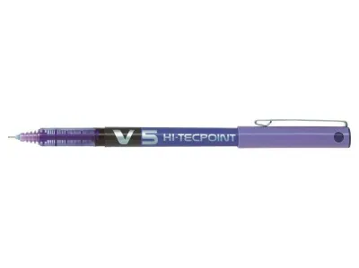 Pilot Boligrafo De Tinta Liquida V5 Hi-Tecpoint Rollerball - Punta Fina De Aguja 0.5Mm - Trazo 0.3Mm - Color Violeta