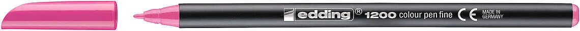 Edding 1200 Rotulador - Punta Redonda - Trazo 1Mm - Tinta Con Base De Agua - Color Rosa