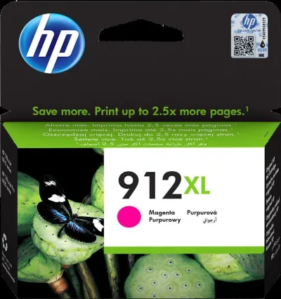 HP Cartucho de Tinta Magenta Nº912XL para DeskJet y DeskWriter