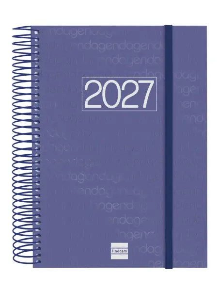 Finocam Agenda Anual 2027 Espiral E10 1 Día por Página 155x212mm Azul