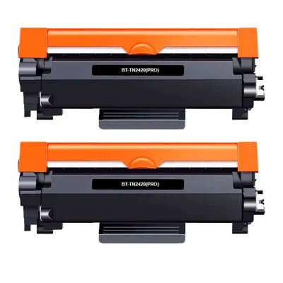 Brother TN2420/TN2410 Pack de 2 Cartuchos de Tóner Negro Genéricos