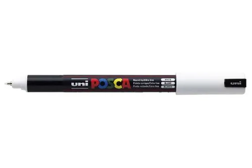 Posca Pc-1Mr Marcador Extrafino 0.7Mm Blanco - Calidad Profesional