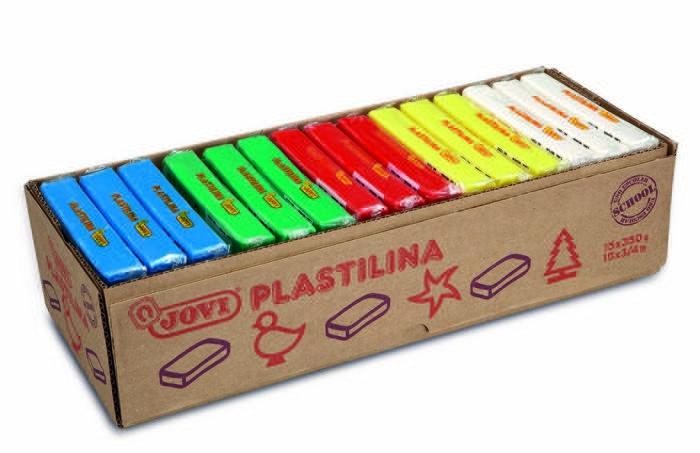 Jovi Plastilina Pastilla 350Gr 5 Colores Básicos Surtidos Caja Expositora 15 Ud