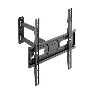 TOOQ Soporte De Pared Orientable LP7843TN-B Para Pantallas 32"-55", Doble Brazo, VESA 100x100 Hasta 400x400, Negro
