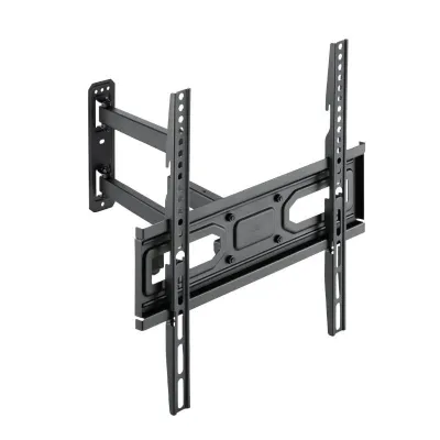 TOOQ Soporte De Pared Orientable LP7843TN-B Para Pantallas 32"-55", Doble Brazo, VESA 100x100 Hasta 400x400, Negro