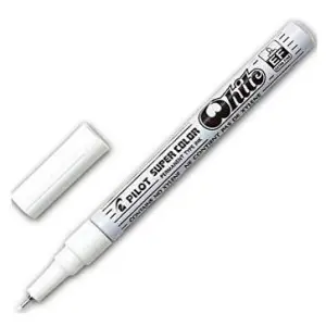 Pilot Marcador Permanente Desechable Blanco Extrafino