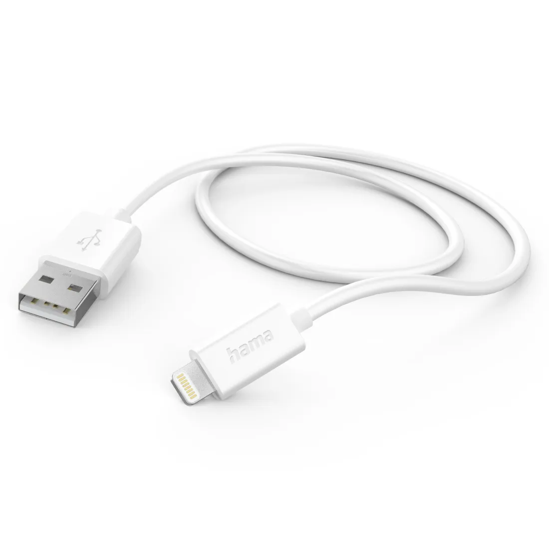 Hama Cable de Carga USB-A Macho a Lightning 1m Color Blanco