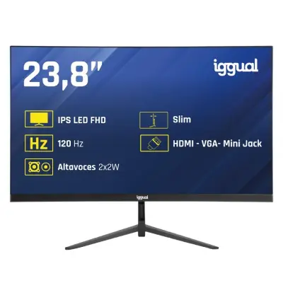 iggual Monitor 24" FHD IPS 1ms 120Hz VGA HDMI