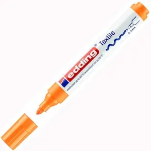 Edding Marcador Textil 4500 Permanente Punta Redonda Naranja Fluorescente