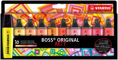 Stabilo Marcador Fluorescente Boss Original Arty C/Surtidos Cálidos Estuche 10 Ud