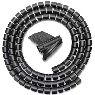 Aisens Organizador De Cable En Espiral 25mm Negro 1,0m