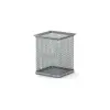 ErichKrause Portalápices Cuadrado 80x80x95mm Acero Inoxidable Color Plata